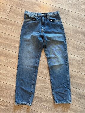 Zara Men's Straight-Leg Dark Blue Jeans